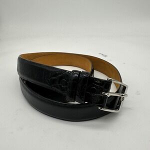 Terra Nova Mens Genuine Crocodile Leather Belt 110 2XL Brown Solid Brass Buckle